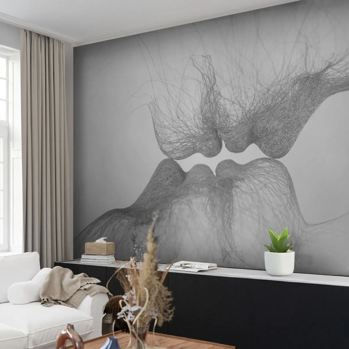 Fototapeta Premium Canvas - Bozk vetra - Abstrakcia, Grafika, Láska - 250x175 cm
