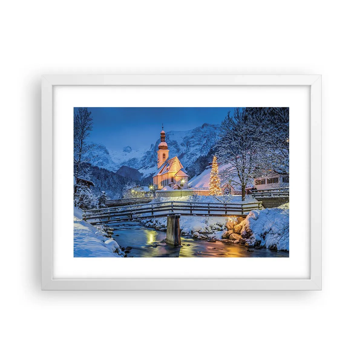 Plagát v bielom ráme - Duch Vianoc - 40x30 cm