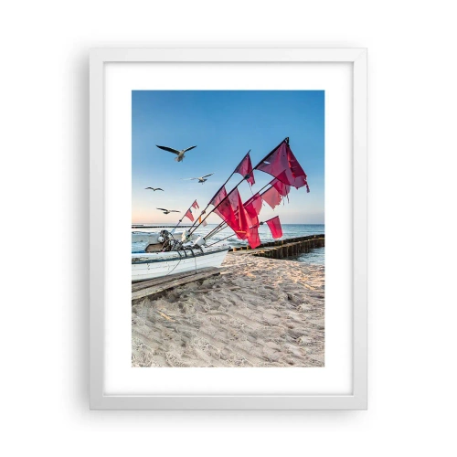 Plagát v bielom ráme - Zaslúžená prestávka - 30x40 cm