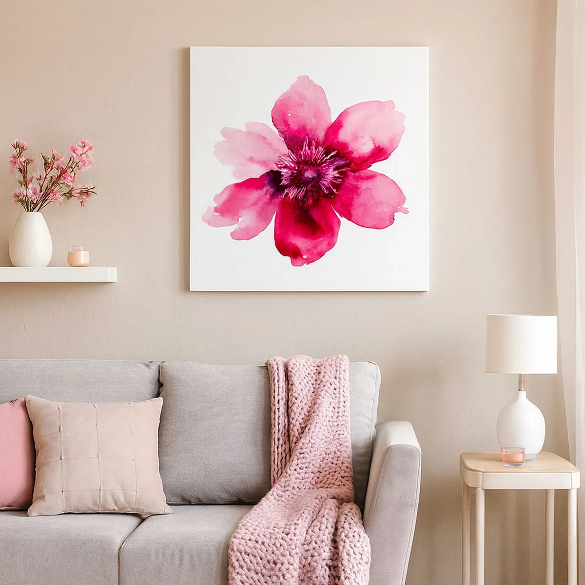 Obraz na plátne - Karmínový voňavý bozk - 30x30 cm