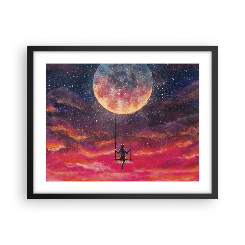 Plagát v čiernom ráme - Stavať si vzdušné zámky - 50x40 cm