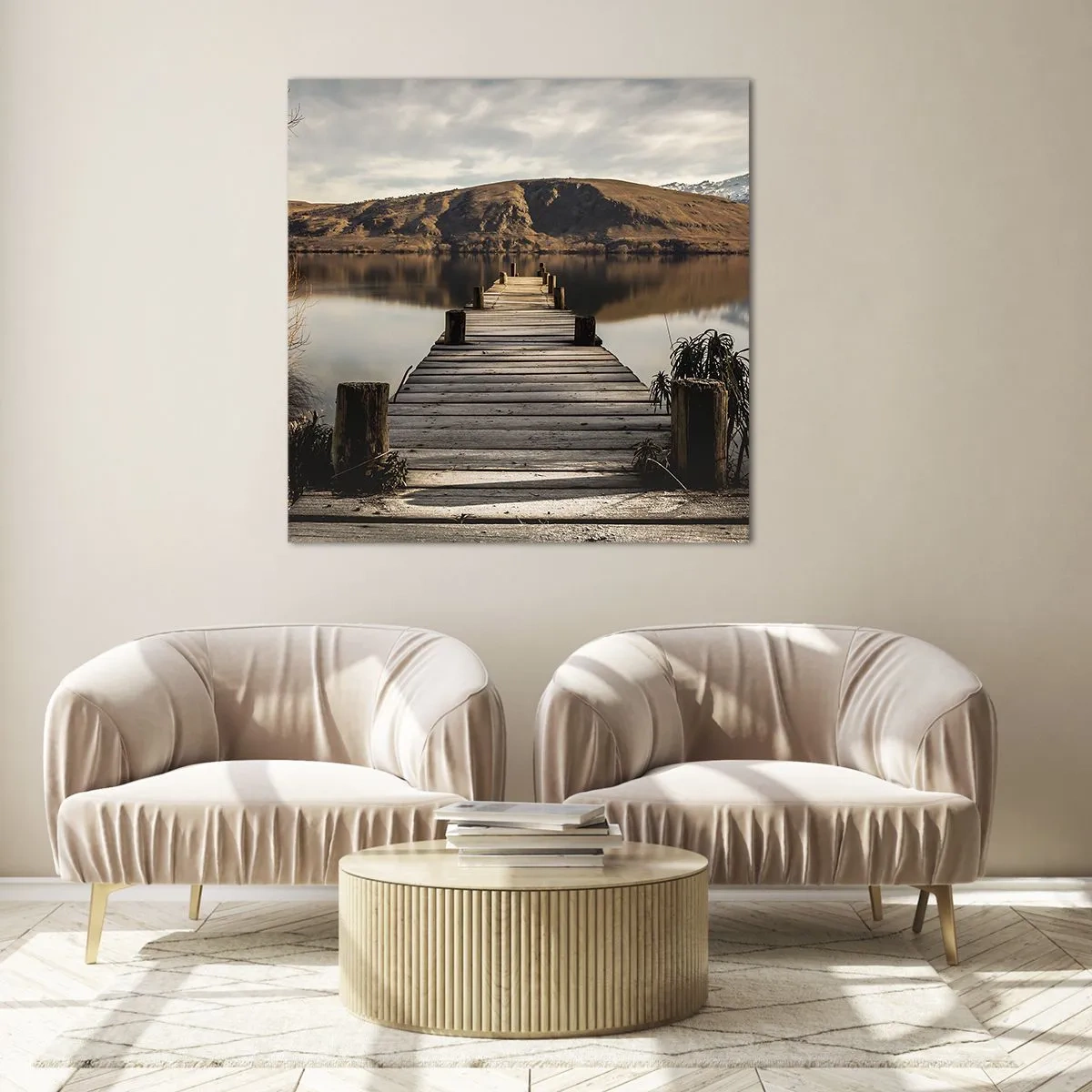 Obraz na skle - Krajina v tichu - 40x40 cm