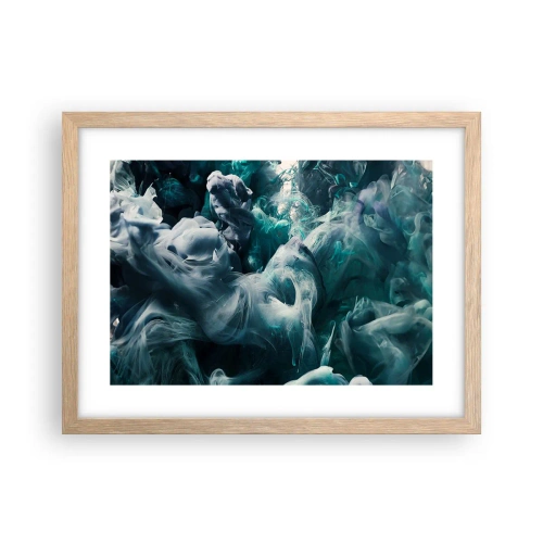 Plagát v ráme zo svetlého duba - Pohyb farby - 40x30 cm