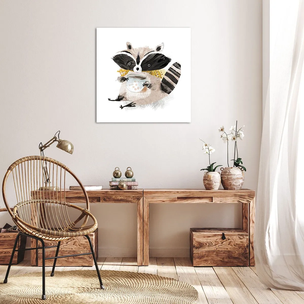 Obraz na plátne - Môj priateľ mýval - 70x70 cm