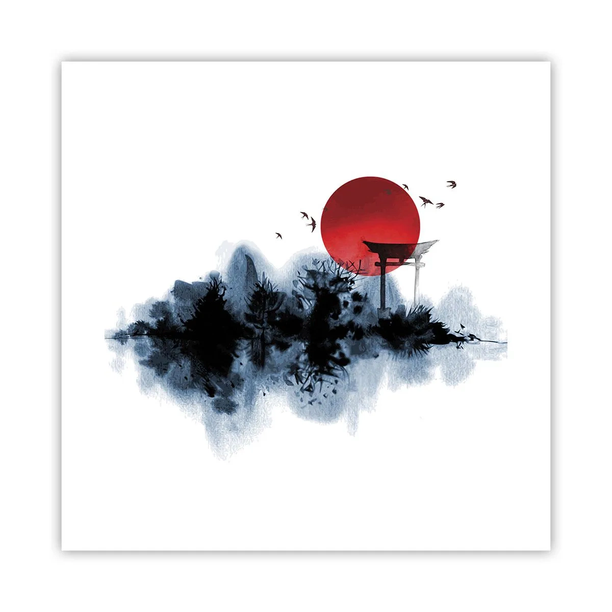 Plagát - Japonský pohľad - 40x40 cm