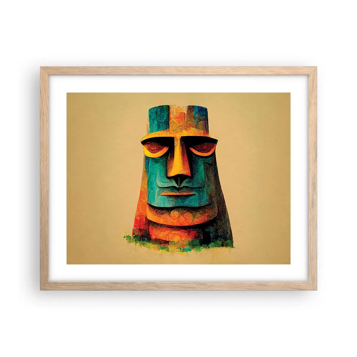 Plagát v ráme zo svetlého duba - Sošný, ale sympatický - 50x40 cm