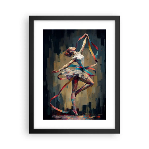 Plagát v čiernom ráme - Tanec so stuhou - 30x40 cm