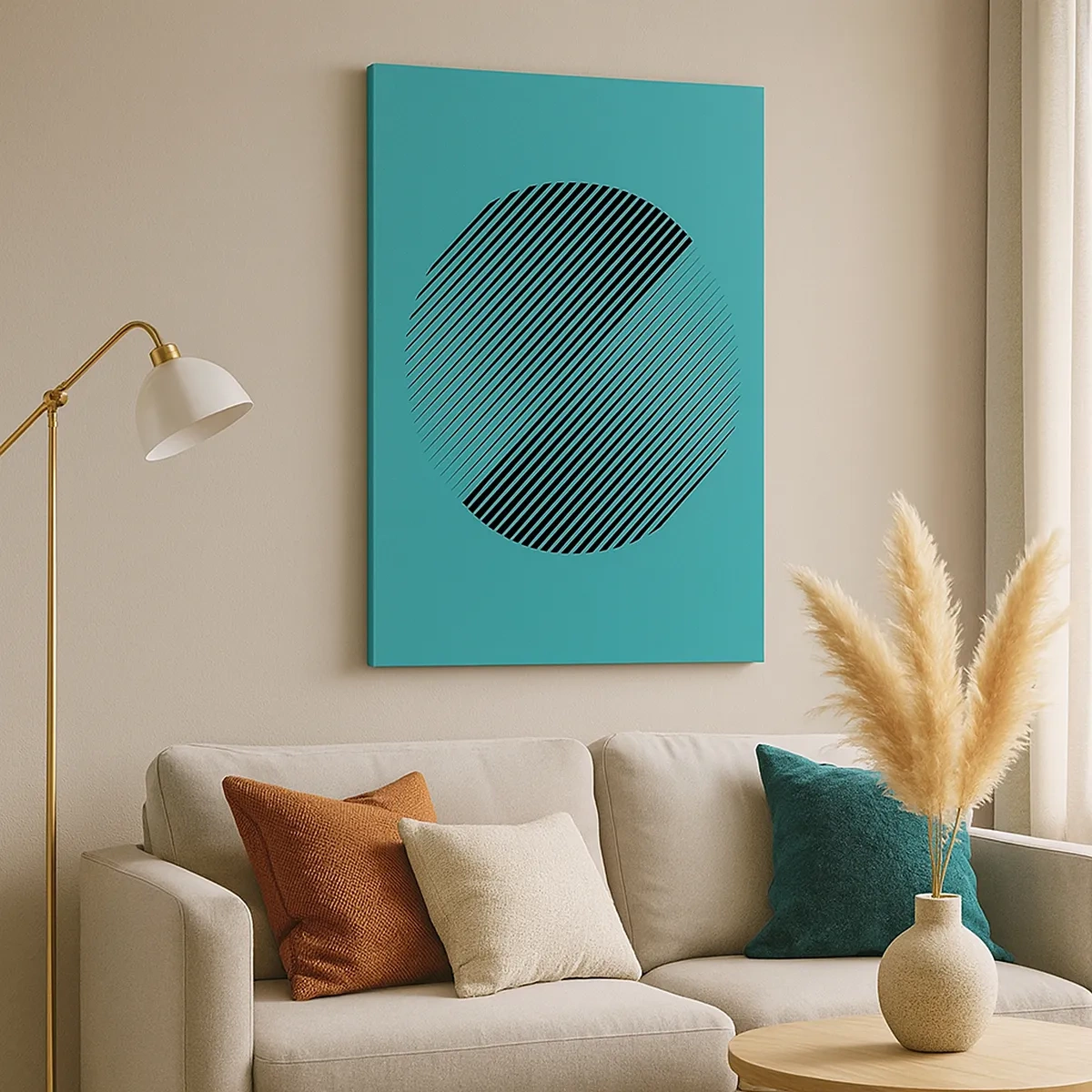 Obraz na plátne - Kruh – geometrická variácia - 50x70 cm