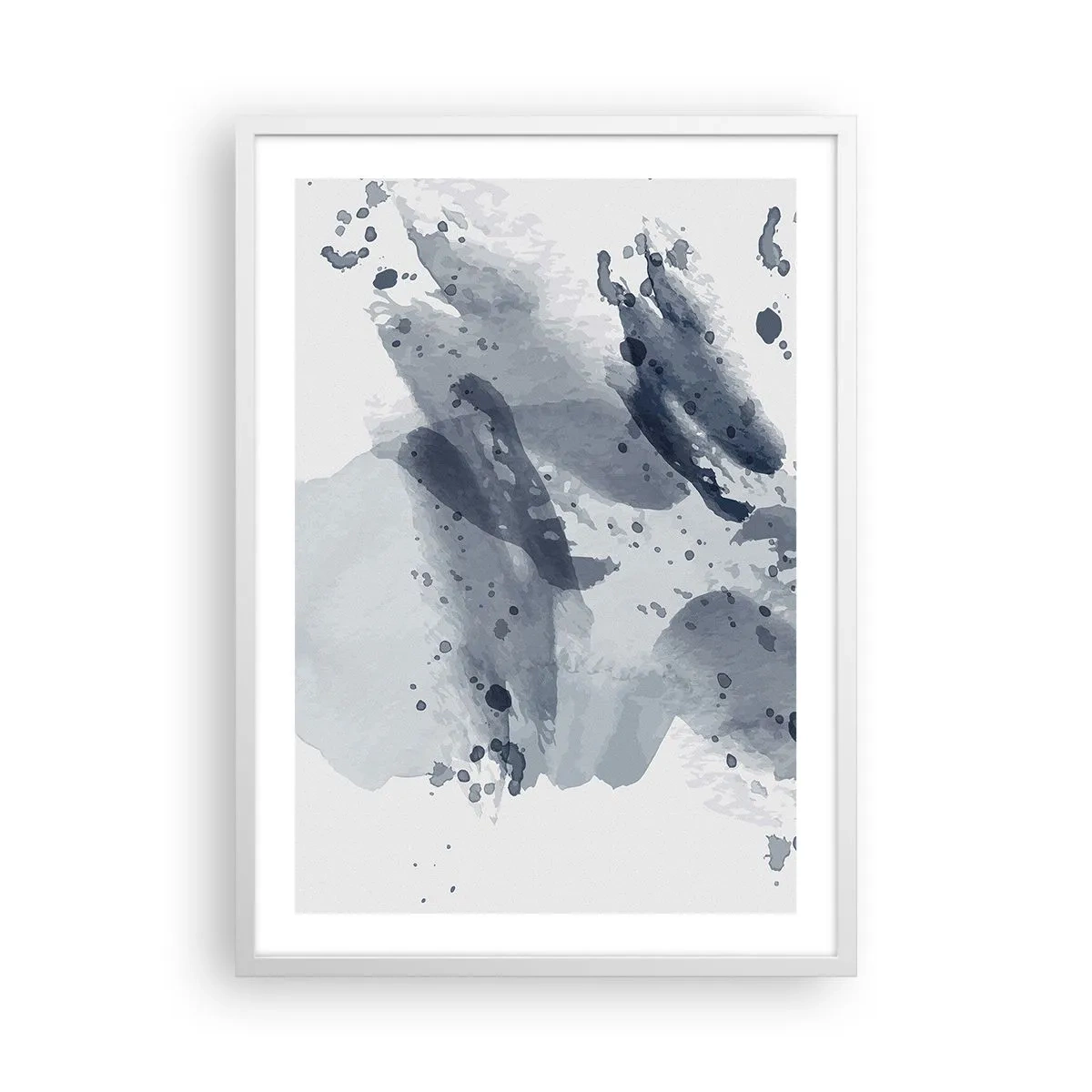 Plagát v bielom ráme - Štúdia o povahe vody - 50x70 cm