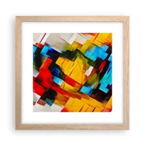 Plagát v ráme zo svetlého duba - Viacfarebný mix - 30x30 cm