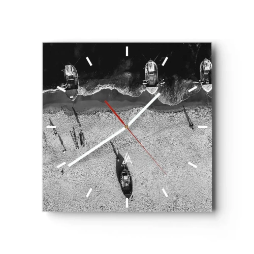 Nástenné hodiny - Ešte na brehu… - 40x40 cm