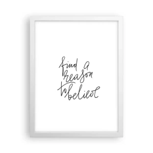 Plagát v bielom ráme - Je to možné - 30x40 cm