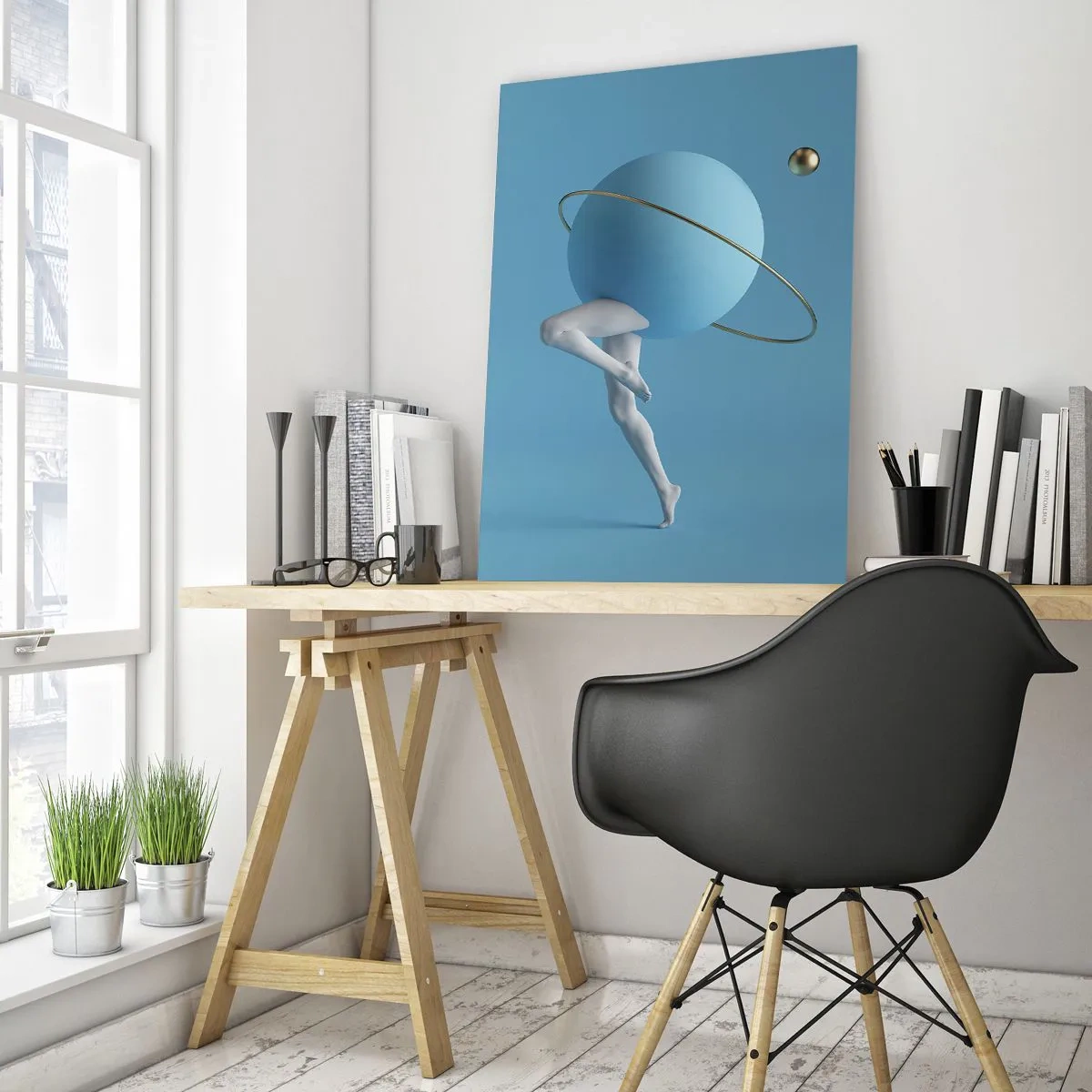 Obraz na skle - Šialenstvo planét - 50x70 cm