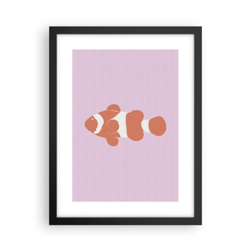 Plagát v čiernom ráme - Korále jej pristanú - 30x40 cm