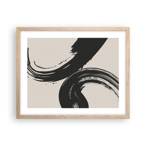 Plagát v ráme zo svetlého duba - S rozmachom a dookola - 50x40 cm