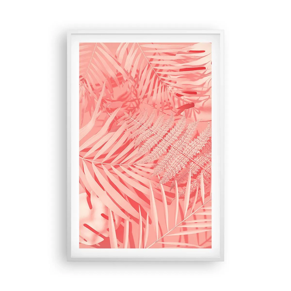 Plagát v bielom ráme - Ružový koncept - 61x91 cm
