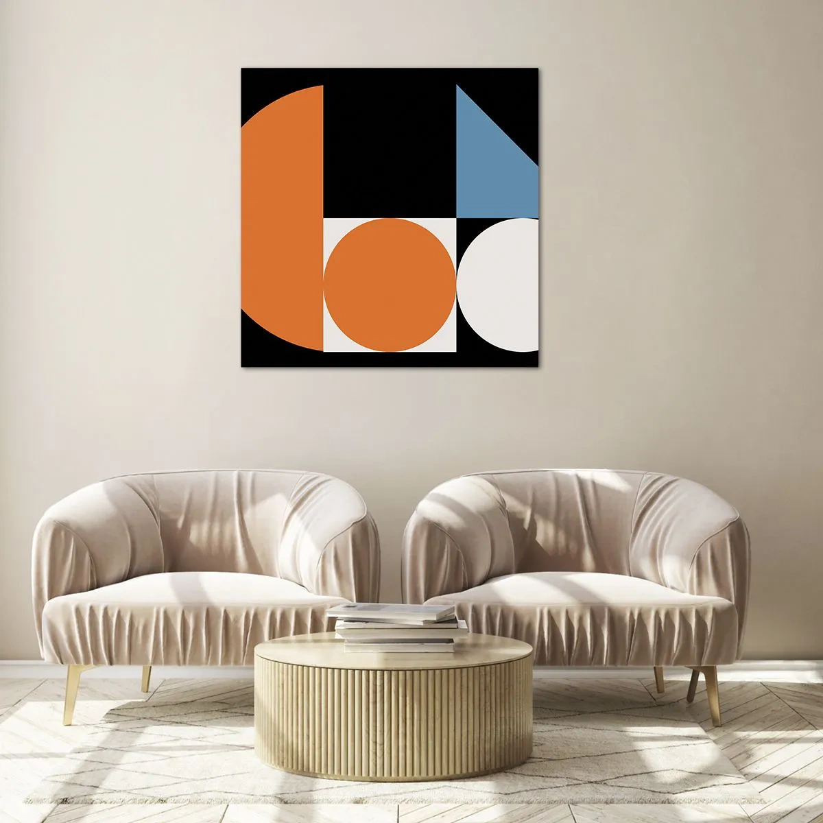 Obraz na skle - Figurínový systém - 70x70 cm