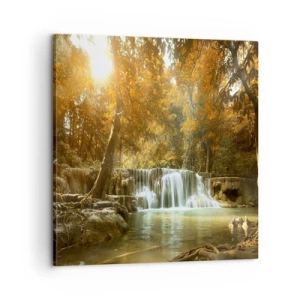 Obraz na plátne - Parkový vodopád - 60x60 cm
