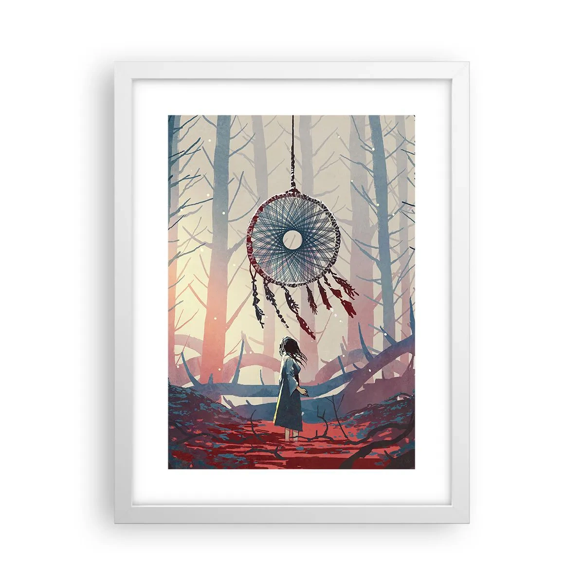 Plagát v bielom ráme - Tajný rituál šťastia - 30x40 cm