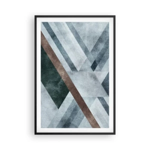 Plagát v čiernom ráme - Sofistikovaná elegancia geometrie - 61x91 cm