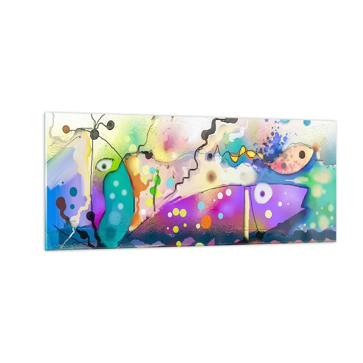 Obraz na skle - Niet slov! - 100x40 cm