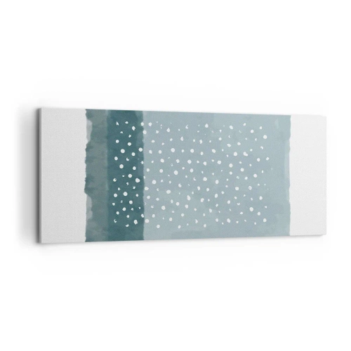 Obraz na plátne - Pestované na modrej - 100x40 cm