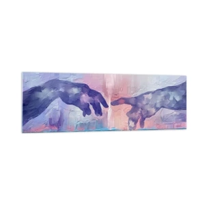 Obraz na skle - Božská iskra života - 160x50 cm