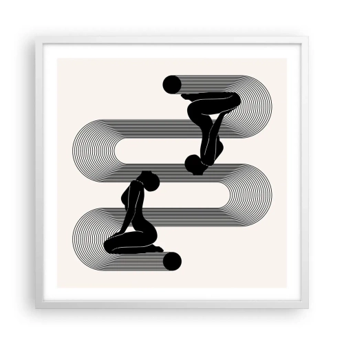 Plagát v bielom ráme - Zmyselná symetria - 60x60 cm