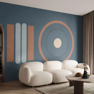 Fototapeta Standard Eco - Minimalistická geometrická grafika v tlmených farbách - 100x70cm - Podstata vecí - Moderná nástenná dekorácia do obývacej izby a spálne ARTTOR