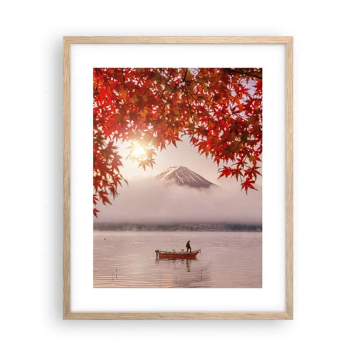 Plagát v ráme zo svetlého duba - V japonskom štýle - 40x50 cm