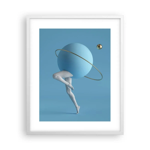 Plagát v bielom ráme - Šialenstvo planét - 40x50 cm