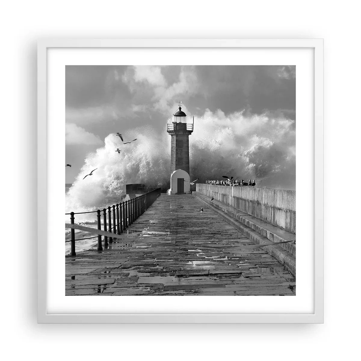 Plagát v bielom ráme - Nebojácna - 50x50 cm