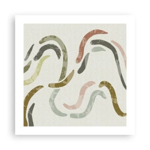 Plagát - Radostný tanec abstrakcie - 50x50 cm