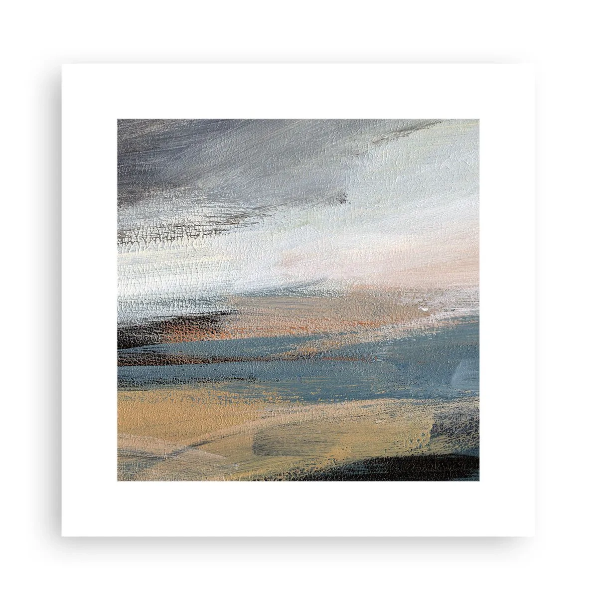 Plagát - Abstrakcia: severná krajina - 30x30 cm
