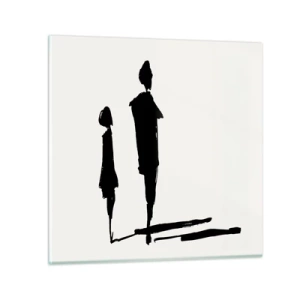 Obraz na skle - Určite spolu? - 40x40 cm