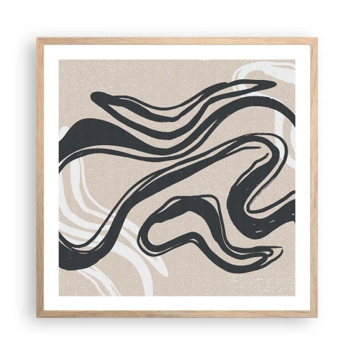 Plagát v ráme zo svetlého duba - Znásobená expresia - 60x60 cm