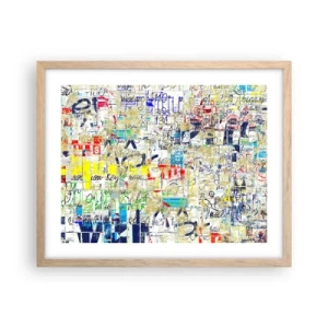 Plagát v ráme zo svetlého duba - Proste poteší oči - 50x40 cm