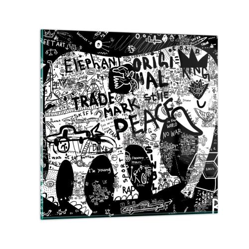 Obraz na skle - Bohatý svet ulice - 70x70 cm