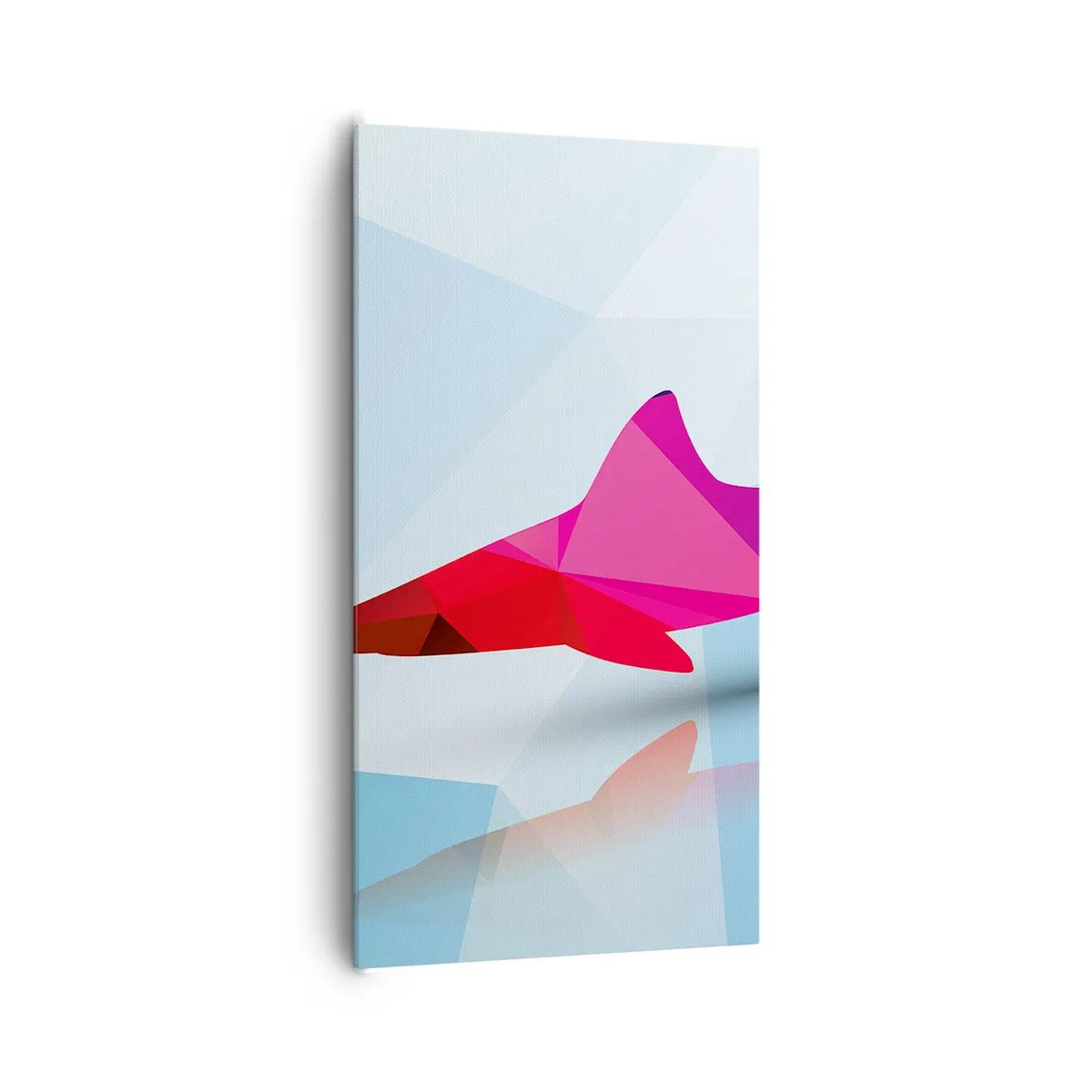 Obraz na plátne - Žralok v kryštalickom priestore - 65x120 cm