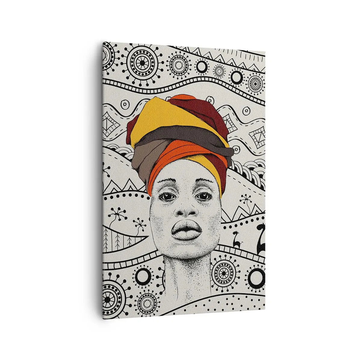 Obraz na plátne - Africký portrét - 80x120 cm