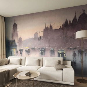 Fototapeta Premium Sand - V daždivom opare - Mesto, Architektúra, Pamiatky - 100x70 cm