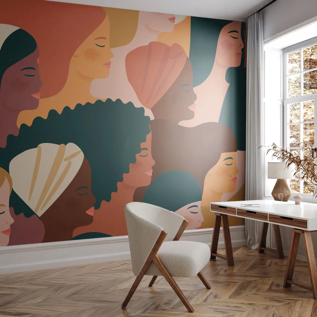 Fototapeta Standard Eco - Iba ženskosť - Žena, Moderné umenie, Afriky - 300x210 cm