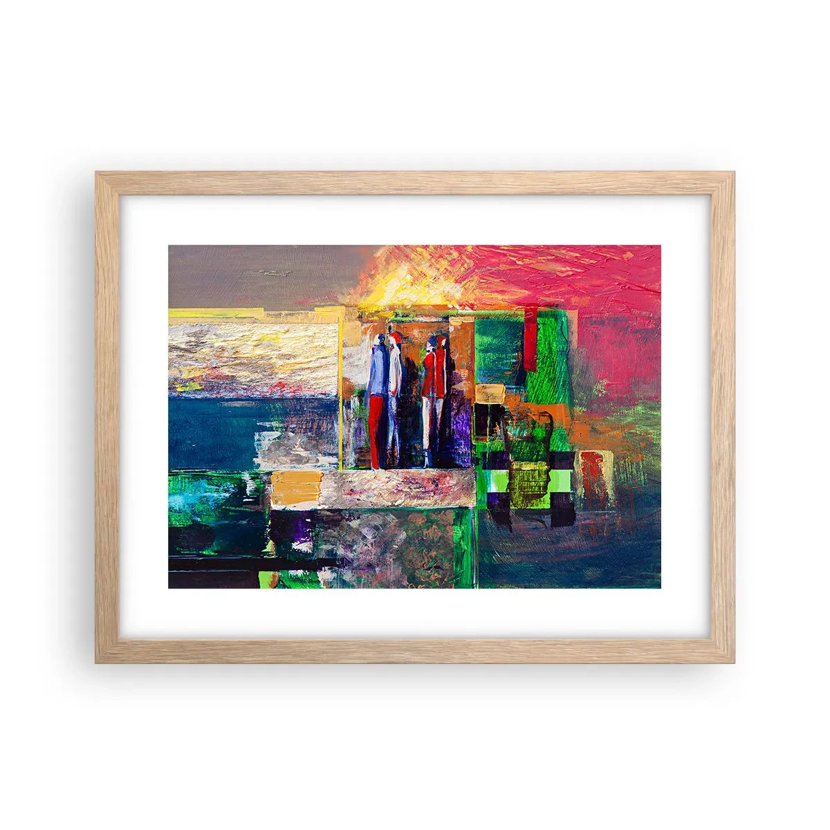 Plagát v ráme zo svetlého duba - Vzťahy a emócie - 40x30 cm