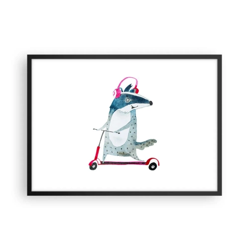 Plagát v čiernom ráme - Jazvečie radosti - 70x50 cm