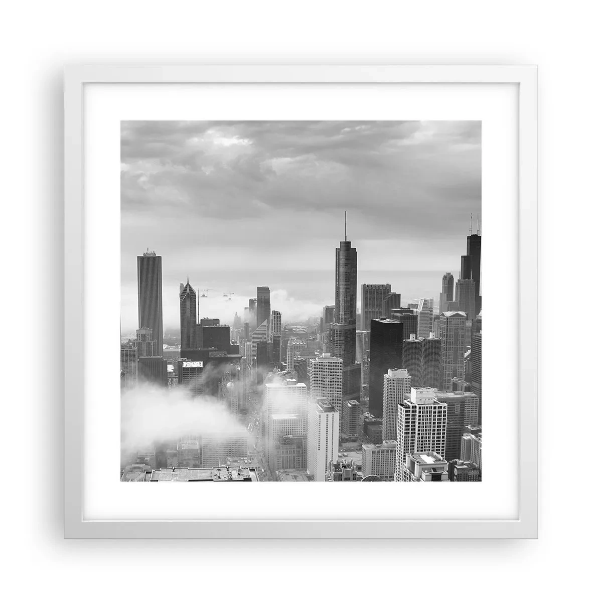 Plagát v bielom ráme - Americká krajina - 40x40 cm