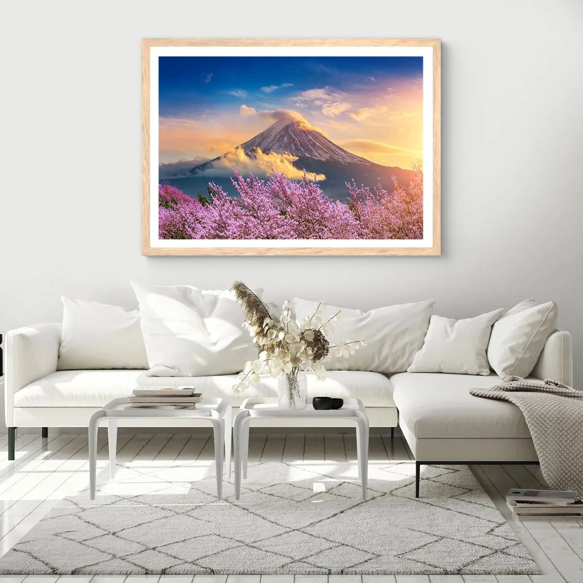 Plagát v ráme zo svetlého duba - Japonská sviatosť - 100x70 cm