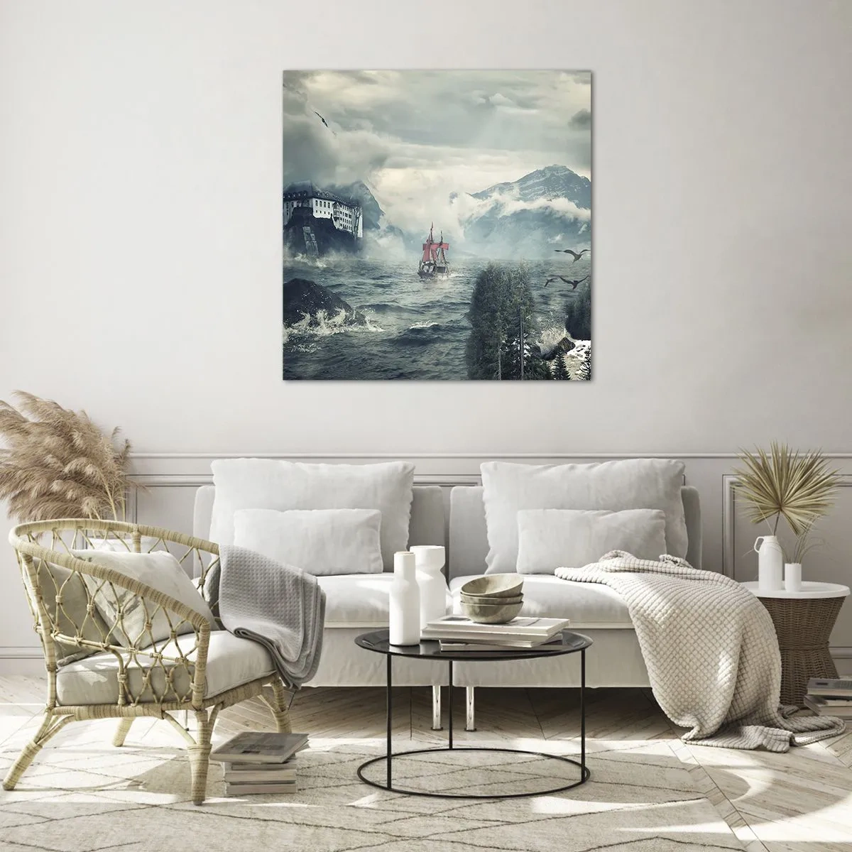 Obraz na skle - V kúzelných vodách - 60x60 cm