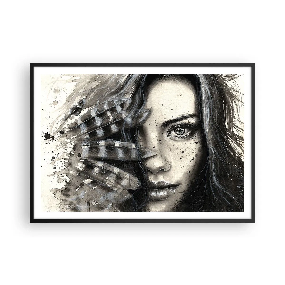 Plagát v čiernom ráme - Divoká krása - 100x70 cm