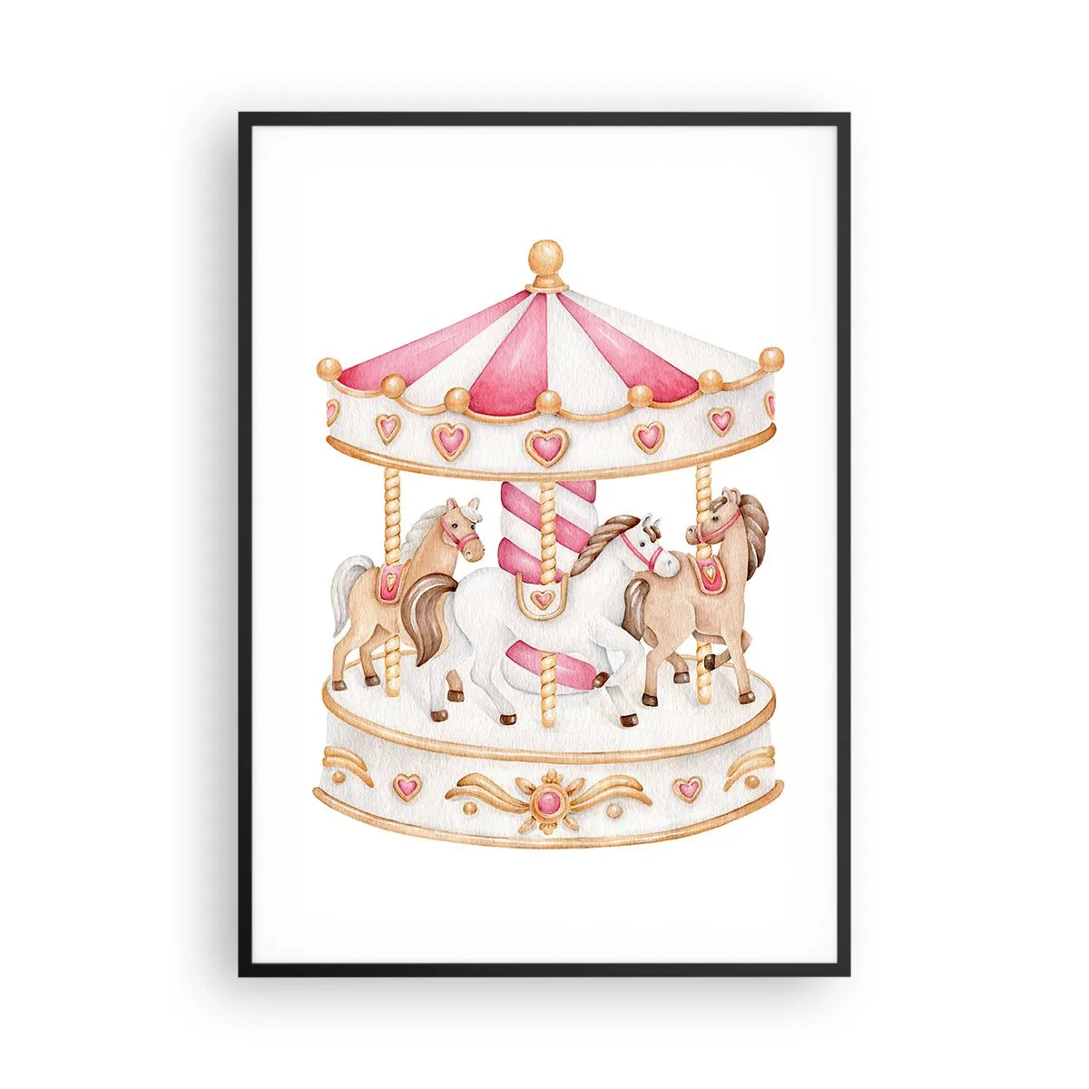 Plagát v čiernom ráme - Sladký svet detstva - 70x100 cm