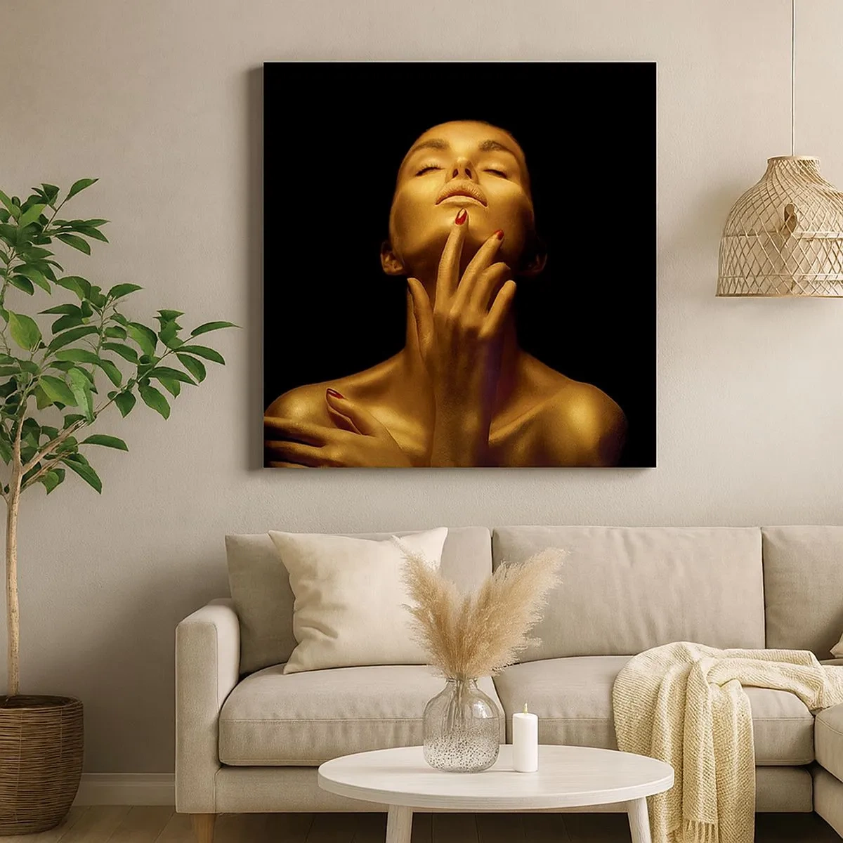 Obraz na plátne - Ako zlatý hodváb - 30x30 cm